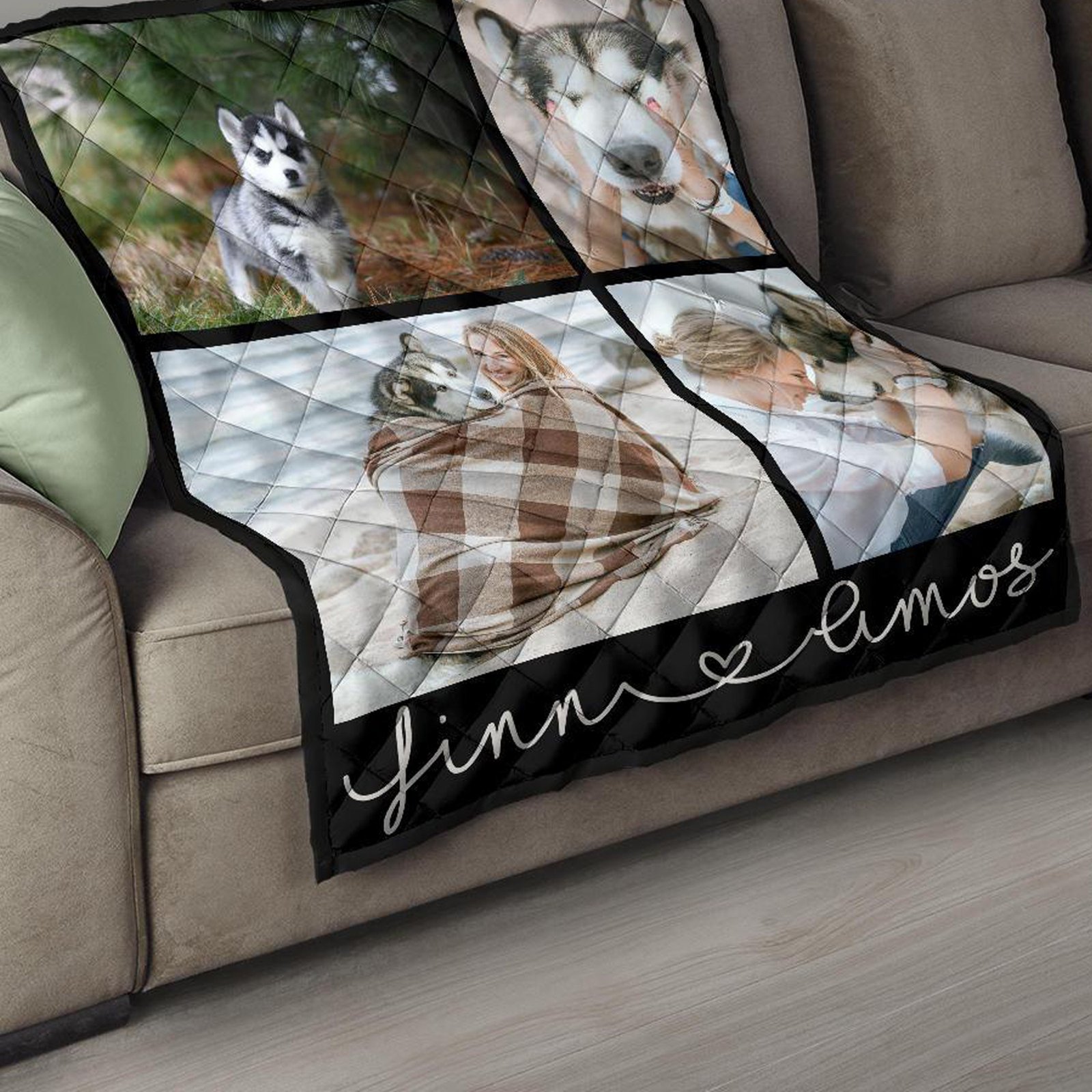 Photo quilt and blanket example 4